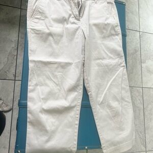 Talbots White Ankle Cropped Pants